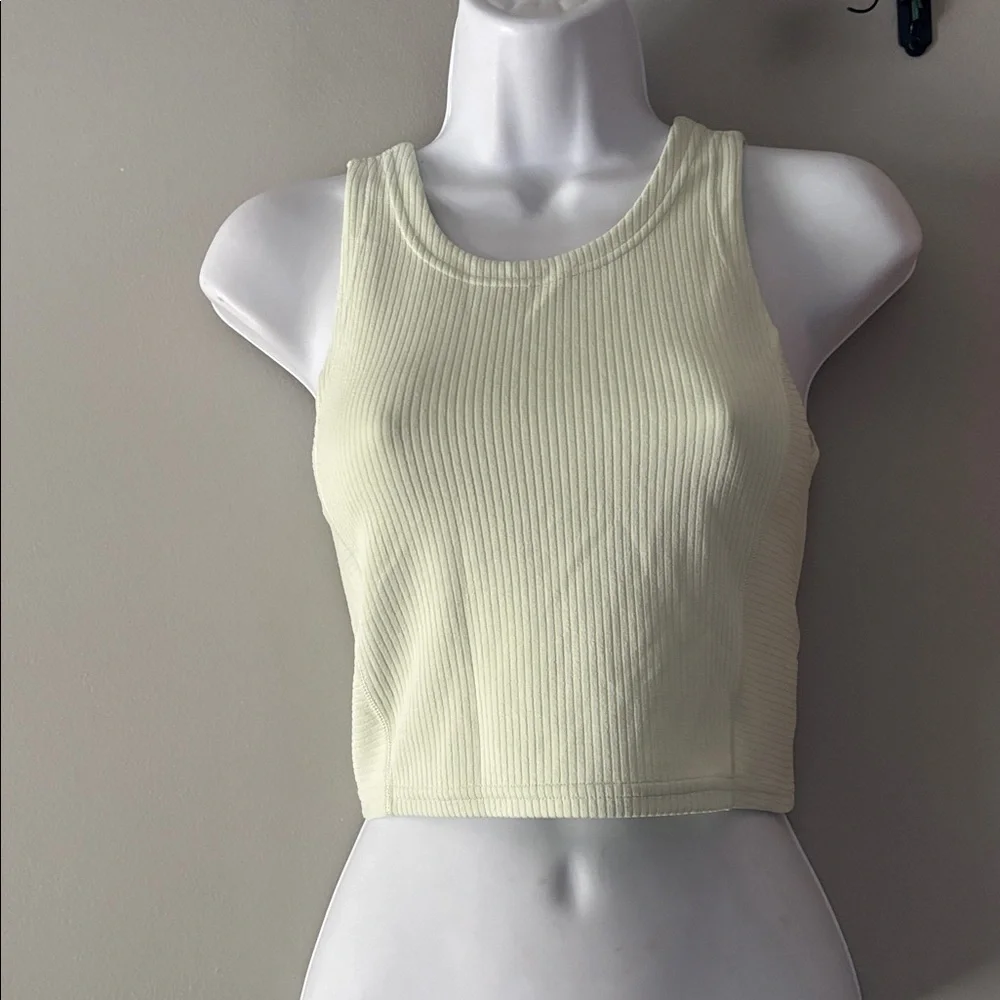 lululemon athletica Ribbed Softstreme Cropped Tank Top - Kohlrabi Green